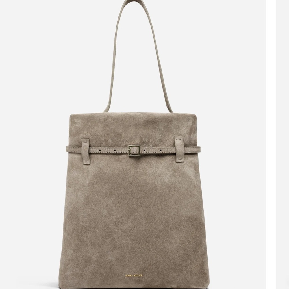 Manu Atelier Tote du Jour Linen Suede
